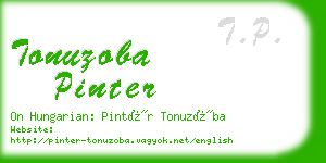tonuzoba pinter business card
